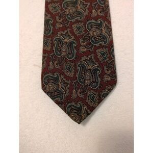 Neiman‎ Marcus Paisley Print Multicolor Designer Classic Necktie